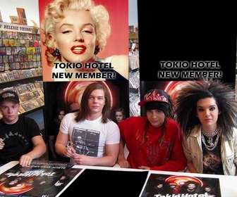 Collage para poner tu foto en la presentación de un nuevo disco de Tokio Hotel.