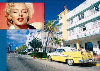 postal california un coche antiguo