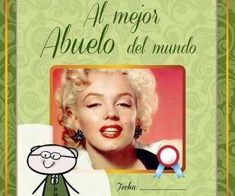 diploma imprimir mejor abuelo mundo personalizar foto texto online gratis
