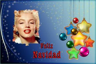 postal feliz navidad estrellas foto