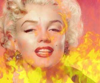 filtro fotografico simular fotografia ardiendo envuelta llamas fuego