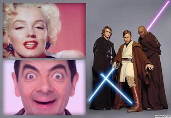 fotomontaje tres personajes star wars fotos