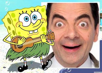 fotomontaje bob esponja un ukulele foto