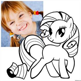 fotomontaje un dibujo my little pony imprimir colorear