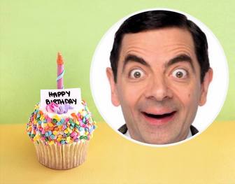 fotomontaje un cupcake cumpleanos foto