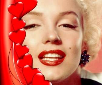 borde fotos forma corazones rojos podras poner foto