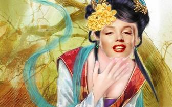 fotomontaje un dibujo chica asiatica puedes poner cara