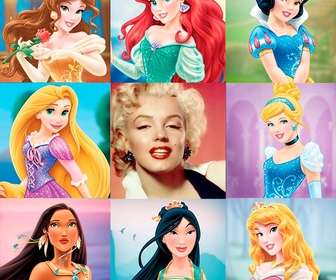 montaje infantil princesas famosas mundo