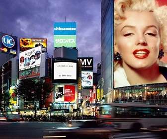 montaje cartel foto gran metropolis tokio