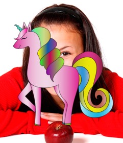 Sticker de Unicornio para hacer un fotomontaje