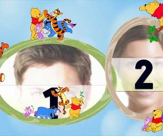 marco infantil personajes show television winnie pooh viviendo aventuras