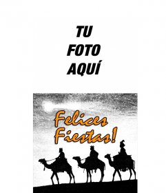 Tarjeta de felicitación para estas fiestas navideñaspara 