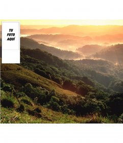 Fondo de pantalla personalizable con tu foto para twitter de paisaje de montañas