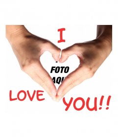 Montaje donde podrás poner tu foto dentro de unas manos haciendo la forma de un