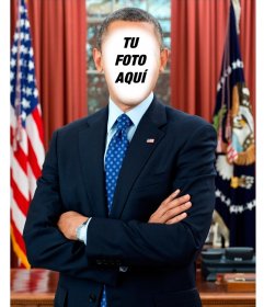 Fotomontaje para poner una foto en el presidente de Estados Unidos Barack