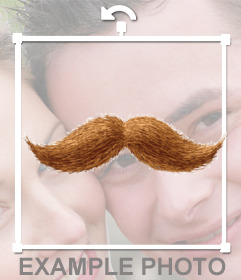 Bigote de hipster pelirrojo para modificar cualquier cara de tus amigos online