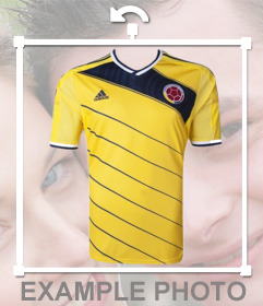 Camiseta de la selección de fútbol de Colombia para pegar en tus fotos 