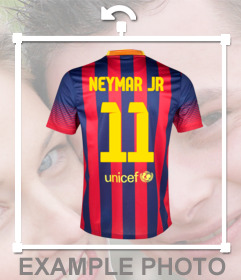 Pegatina con la camiseta del jugador del Barça Neymar 