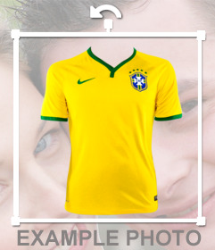 Sticker con la camiseta de Brasil para poner en tu foto