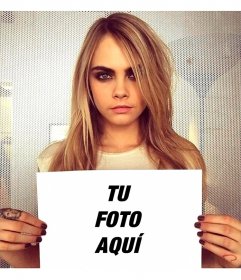 Fotomontaje con Cara Delevingne 