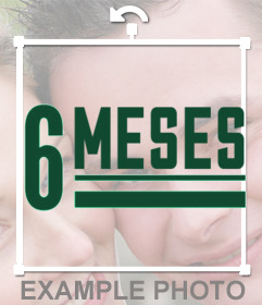 Sticker con el texto 6 meses 
