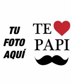 Tarjeta para felicitar el día del padre en la que podrás poner una foto -  Fotoefectos