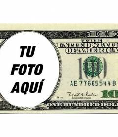 Foto Montaje De Billete De 100 Dolares Para Poner Tu Foto Y
