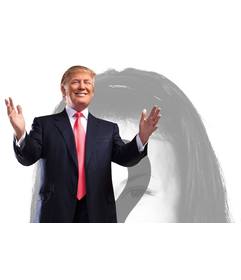 Montaje junto a el presidente de Estados Unidos Donald Trump 