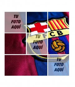 Collage con el escudo del F