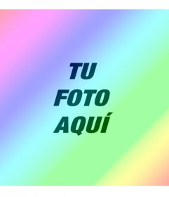Filtro para fotos con el arcoiris multicolor en diagonal para dar efecto de colores