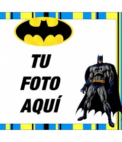 Marco gratis de Batman para personalizar con tus fotos - Fotoefectos