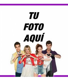 Marco editable con los personajes de Violetta para tu foto gratis 