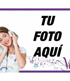 Marco para editar con tu foto de la serie Violetta y gratis 