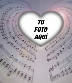 Amor y música en un mismo efecto para subir tu foto 