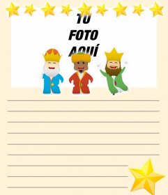 Carta para los Tres Reyes Magos para personalizar con tu 