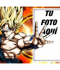 Fotomontaje con Goku en super sayayin para editar con una foto 