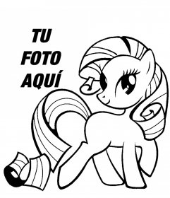 Fotomontaje de un dibujo de My Little Pony para imprimir y colorear -  Fotoefectos
