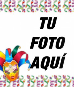 Fotomontaje para celebrar Carnaval subiendo tu foto 