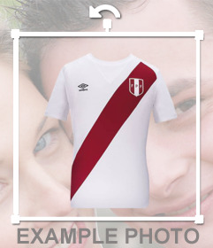 Ponte la camiseta oficial del equipo de fútbol de Perú con este montaje 