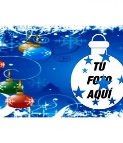 Foto de portada para facebook con bolas de Navidad - Fotoefectos