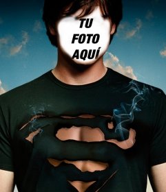 Fotomontaje para personificar a Tom Welling en Smallville como Superman