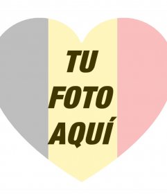 Tu foto de perfil con la bandera de Bélgica en forma de corazón 