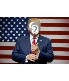 Fotomontaje para simular tu cara en el cuerpo de Donald Trump, el presidente de los