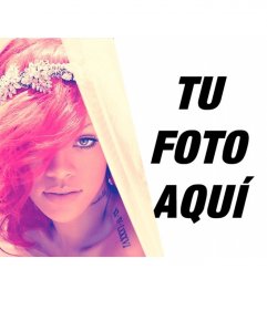Rihanna con disfraz vintage junto a tu foto