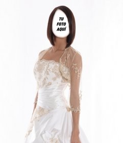 Fotomontaje para vestirte de novia con el pelo moreno y corto 