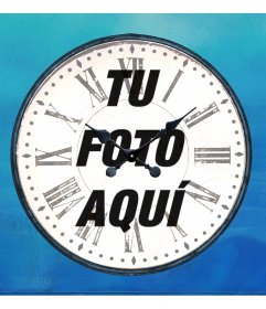 Marco para fotos online forma de reloj Fotoefectos