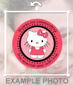 Sticker de Hello Kitty para celebrar un día especial con tus fotos 