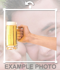 Pon una jarra de cerveza en tu foto de perfil con este foto efecto online 