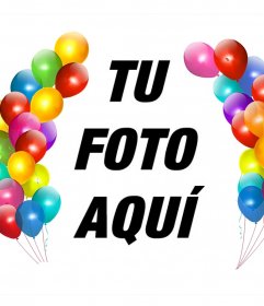 exposición comercio tiempo Globos de colores para decorar tus fotos como un marco y gratis -  Fotoefectos