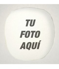 Marco de fotos redondo con textura de papel con un agujero en el centro y un filtro